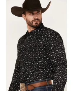 Moonshine Spirit Men's Electric Paisley Print Long Sleeve Snap Western Shirt -Cheap Cowboy Form Store 2000380509 001 P2
