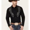 Moonshine Spirit Men's Boot Stitch Long Sleeve Snap Western Shirt