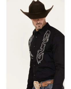 Moonshine Spirit Men's Boot Stitch Long Sleeve Snap Western Shirt -Cheap Cowboy Form Store 2000380515 001 P2