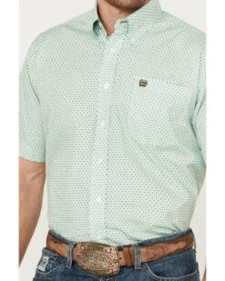Cinch Men's Geo Print Short Sleeve Button Down Western Shirt