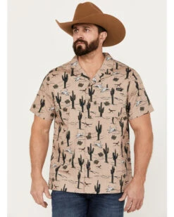 Cinch Men's Camp Tumbleweed Cactus Skull Short Sleeve Button-Down Western Shirt 8 Cinch Men's Camp Tumbleweed Cactus Skull Short Sleeve Button-Down Western Shirt -Cheap Cowboy Form Store 2000383902 250 P1