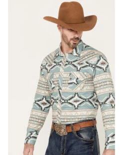 Rock & Roll Denim Men's Southwestern Long Sleeve Western Snap Shirt -Cheap Cowboy Form Store 2000385188 343 P2