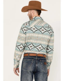 Rock & Roll Denim Men's Southwestern Long Sleeve Western Snap Shirt