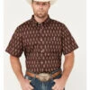 RANK 45 Men's Cash Geo Print Short Sleeve Button-Down Stretch Western Shirt 1 RANK 45 Men's Cash Geo Print Short Sleeve Button-Down Stretch Western Shirt -Cheap Cowboy Form Store 2000385988 200 P1