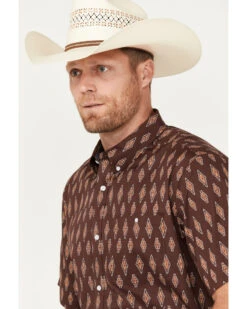 RANK 45 Men's Cash Geo Print Short Sleeve Button-Down Stretch Western Shirt 9 RANK 45 Men's Cash Geo Print Short Sleeve Button-Down Stretch Western Shirt -Cheap Cowboy Form Store 2000385988 200 P3