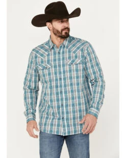 Moonshine Spirit Men's Agave Plaid Print Long Sleeve Western Snap Shirt -Cheap Cowboy Form Store 2000386080 020 P1