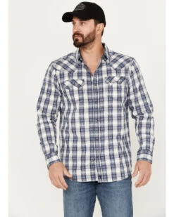 Moonshine Spirit Men's Rattler Plaid Print Long Sleeve Western Snap Shirt -Cheap Cowboy Form Store 2000386083 410 P1