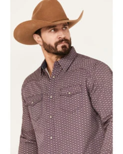 Moonshine Spirit Men's Southwestern Print Long Sleeve Western Pearl Snap Shirt -Cheap Cowboy Form Store 2000386087 500 P2