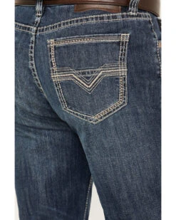 Rock & Roll Denim Men's Double Barrel Medium Vintage Wash Relaxed Bootcut Reflex Denim Jeans -Cheap Cowboy Form Store 2000386194 414 P2