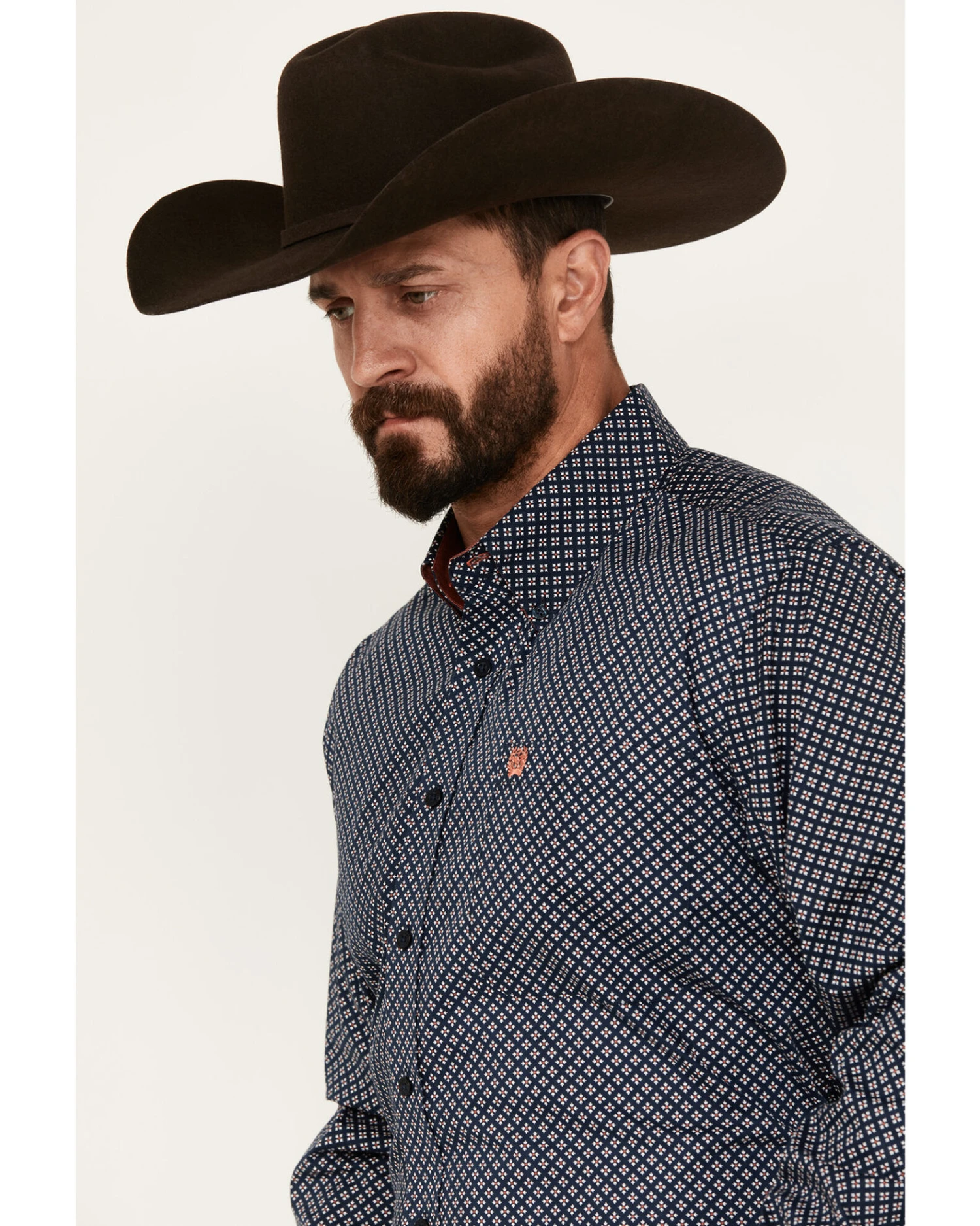 Cinch Men's Diamond Arrow Print Long Sleeve Button-Down Stretch Western Shirt 4 Cinch Men's Diamond Arrow Print Long Sleeve Button-Down Stretch Western Shirt - Image 2
