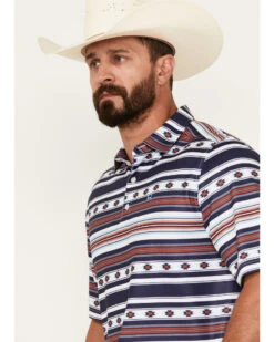 Cinch Men's ARENAFLEX Striped Southwestern Short Sleeve Polo -Cheap Cowboy Form Store 2000387000 900 P2