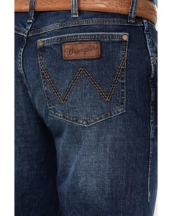 Wrangler Retro Men's Elmont Medium Wash Relaxed Bootcut Stretch Jeans -Cheap Cowboy Form Store 2000394531 414 P4