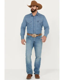 Wrangler Retro Men's Buffalo Pass Light Wash Slim Straight Stretch Jeans