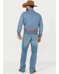 Wrangler Retro Men's Buffalo Pass Light Wash Slim Straight Stretch Jeans -Cheap Cowboy Form Store 2000394537 412 P3